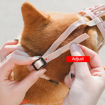 Bozal de silicona transpirable para perros que evita que ladren, muerdan y mastiquen