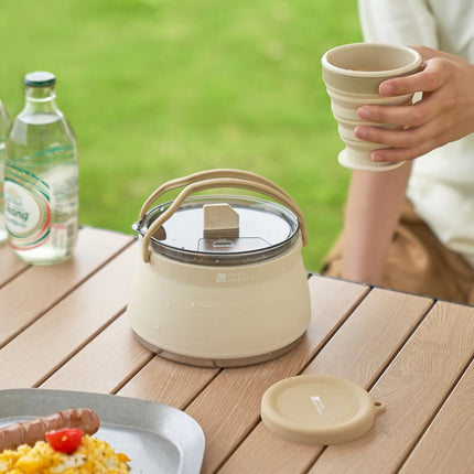 Ensemble bouilloire et tasse pliables portables