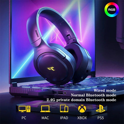 Wireless Bluetooth Gaming Headset with HD Mic & Noise Reduction - Wnkrs