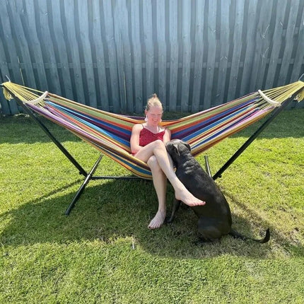 Luxurious Double Hammock with Stand - Wnkrs