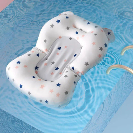 Adjustable Newborn Bath Cushion - Star Pattern, Foldable Baby Bath Seat - Wnkrs