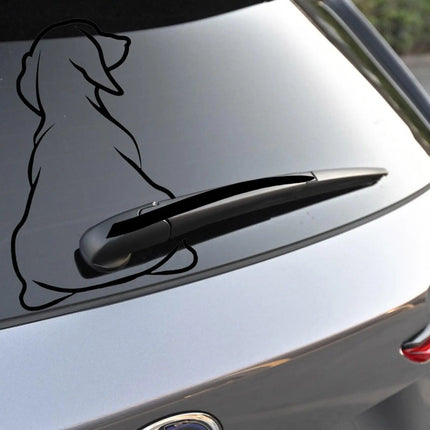 Wagging Dog Tail Car Wiper Decal - Wnkrs