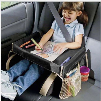 Waterproof Portable Children's Car Seat Activity Tray: Versatile Desk for Toys, Food, and Learning - Wnkrs