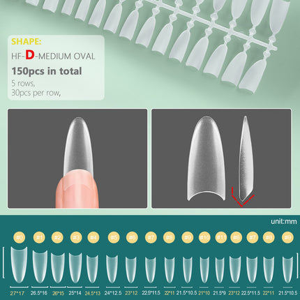 Faux ongles courts et demi-couvrants