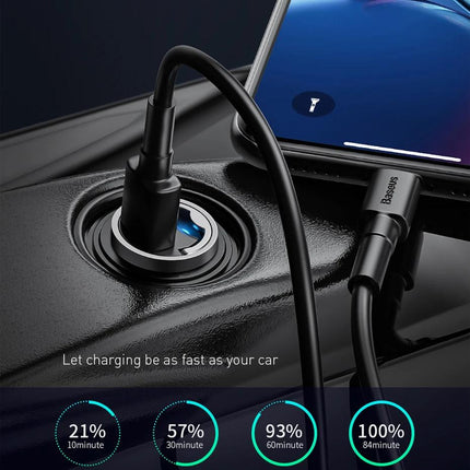 Mini chargeur de voiture 30 W avec Quick Charge 4.0 et compatibilité Type-C