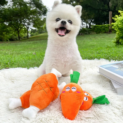 Juguetes de peluche para masticar y chirriar para perros