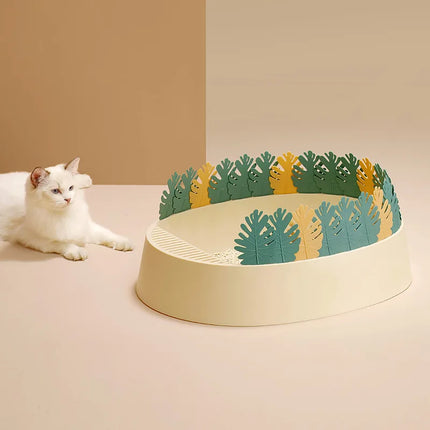 Detachable Leaf Design Cat Litter Box