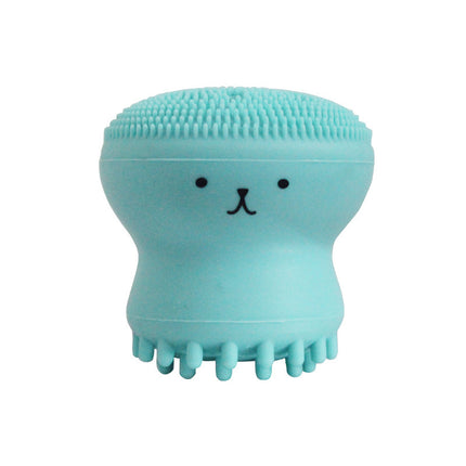 Brosse nettoyante pour le visage en silicone en forme de poulpe