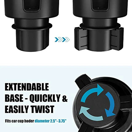 Adjustable Car Cup Holder Expander for Large Bottles & Drinks - Wnkrs