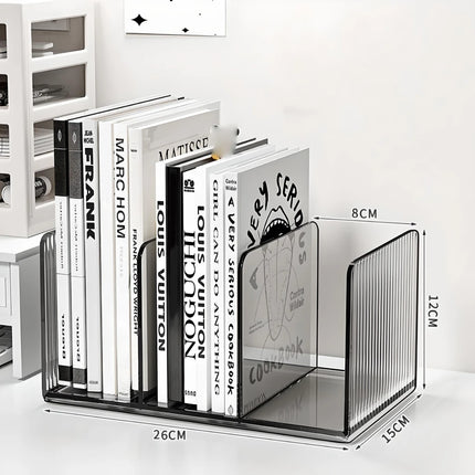 Soporte para libros transparente de escritorio - Organizador de acrílico engrosado