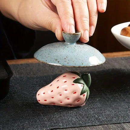 Porte-encens en porcelaine à la fraise