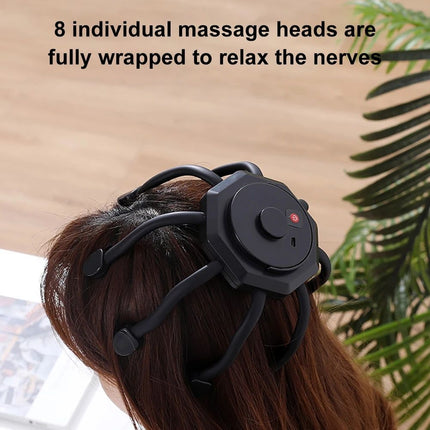 Electric Octopus Claw Scalp Massager for Stress Relief & Hair Stimulation - Wnkrs