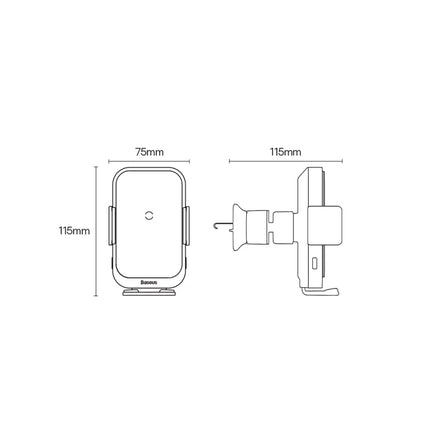 Chargeur de voiture sans fil infrarouge RVB et support de téléphone