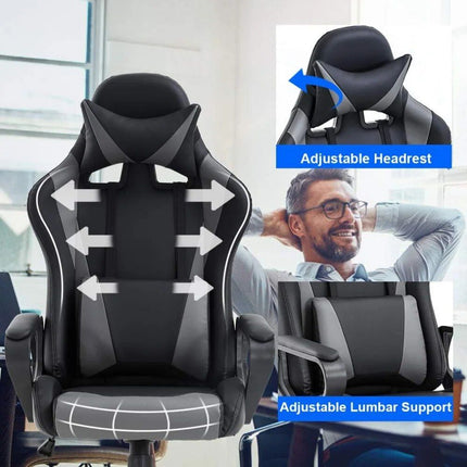 Ergonomic High-Back Gaming & Office Chair with Adjustable Support - Wnkrs