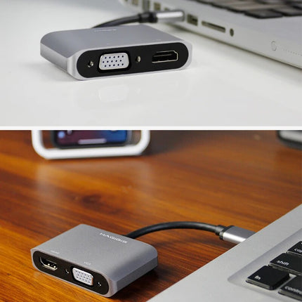 Adaptador USB 3.0 a HDMI y VGA | Convertidor de pantalla dual 1080P para Windows y Mac