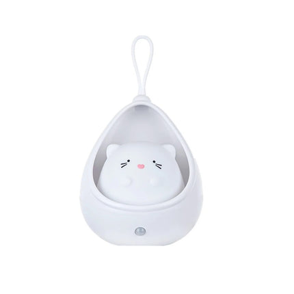 Veilleuse LED en forme d'animal mignon avec capteur à induction humaine – Lampe murale rechargeable par USB pour enfants