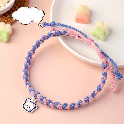 Adjustable Cute Pet Collars with Bear Pendant for Cats, Dogs, and Puppies