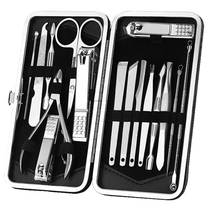 Kit complet de soins des ongles de 16 pièces pour manucure et pédicure