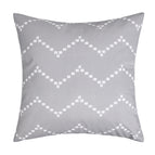 2pcs 18x18in / Grey with white square zigzag