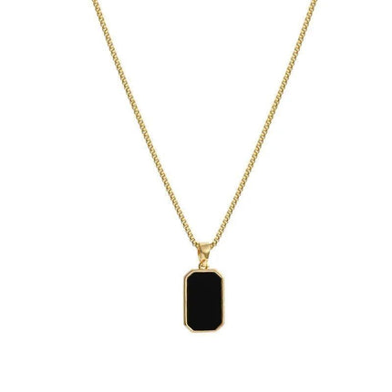 Geometric Gold-Color Square Pendant Necklace - Wnkrs