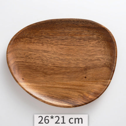 Acacia Wooden Tray Cake Tray Wooden Irregular Dinner Plate Homestay Hotel Set Plate - Wnkrs