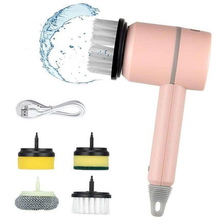 Versatile Electric Spin Scrubber Multi-Function Cleaning Tool with 4 Brush Heads - Wnkrs