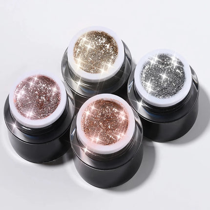 Coffret de vernis à ongles gel pailleté à haute brillance