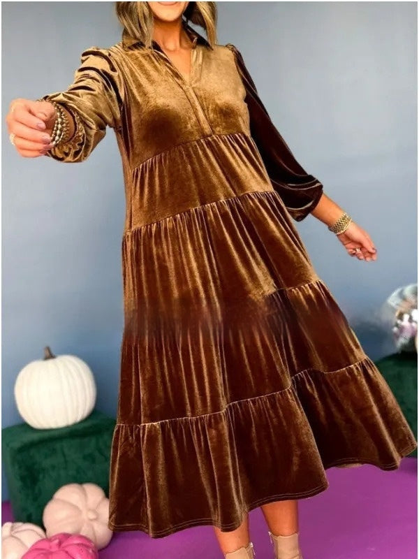 Nuevo vestido holgado de otoño e invierno para mujer