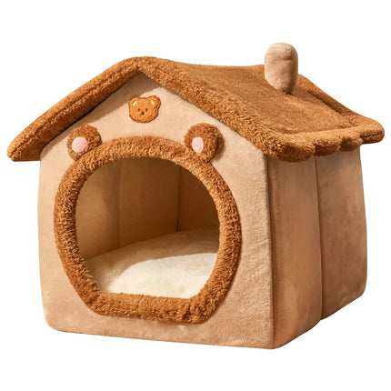 Casa de peluche plegable para perros: acogedor nido para dormir en invierno para mascotas