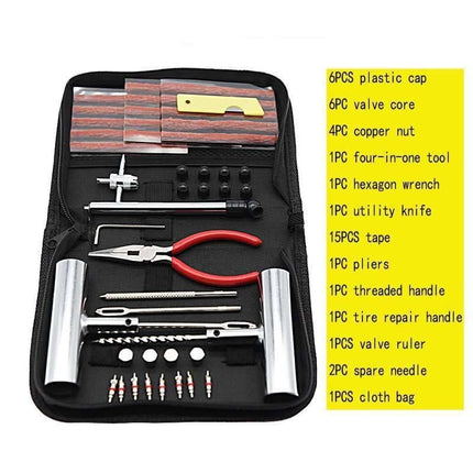 46-Piece Quick-Fix Car & Bike Tire Repair Kit - Wnkrs