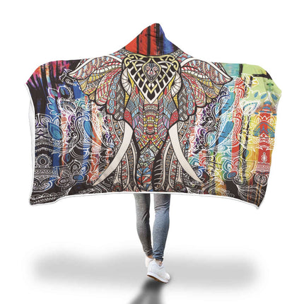 Hooded Blanket Cloak 3D Digital Printing Nap Blanket Skull - Wnkrs