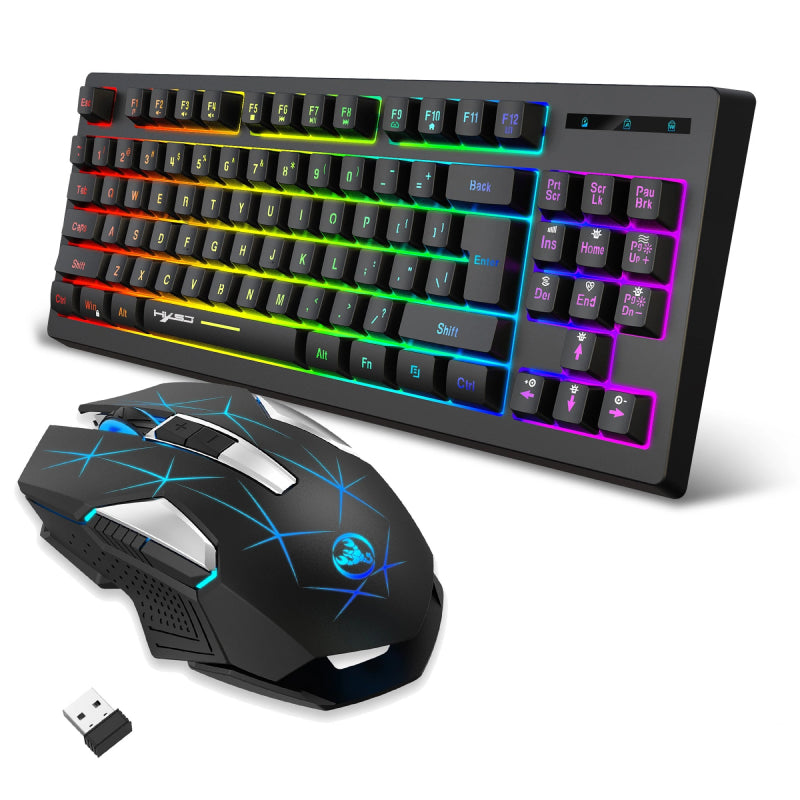 Wireless 87-Key Gaming Keyboard and Mouse Combo