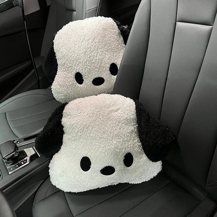 Plush Pochacco Anime Car Headrest & Lumbar Support Pillow - Wnkrs