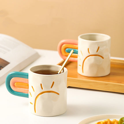 Rainbow Mug Trend Creative Ceramic Mug - Wnkrs