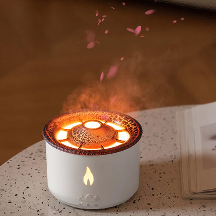 Electric Aroma Essential Oil Diffuser with Flame Lamp