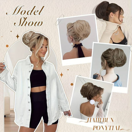 Postiche chignon en cheveux synthétiques