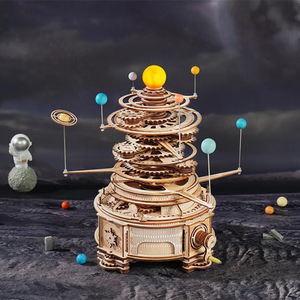 3D Wooden Puzzle Telescope and Orrery Model Kits - Wnkrs