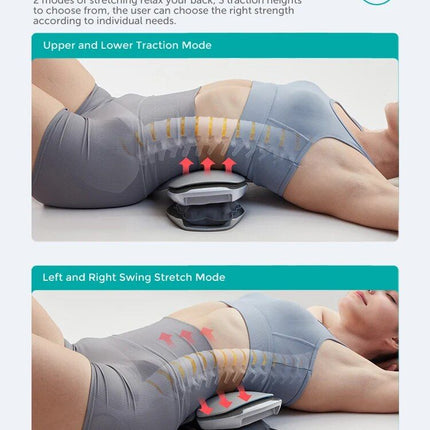 Electric Lumbar Traction Massager with Heat, Vibration & TENS Therapy - Wnkrs