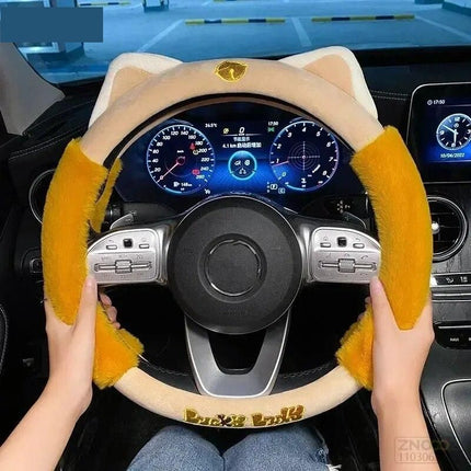 Colorful Plush Winter Steering Wheel Cover - Wnkrs