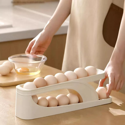 Soporte para huevos con desplazamiento automático