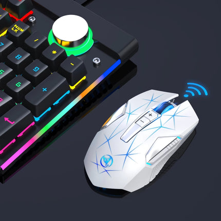 Ensemble clavier et souris de jeu sans fil à 87 touches