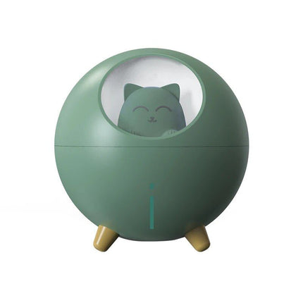 Humidificateur d'air à ultrasons Planet Cat avec veilleuse LED colorée