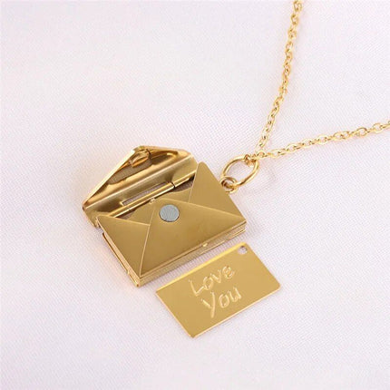 Love Letter Envelope Pendant Necklace - Wnkrs