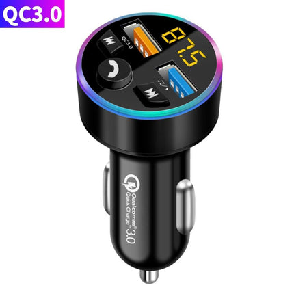 Bluetooth 5.0 Car FM Transmitter with Dual USB PD Charging & LED Backlit MP3 Player - Wnkrs