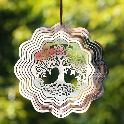 Rotating Tree of Life Wind Spinner Pendant