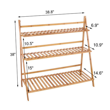 3-Tier Bamboo Plant Stand - Wnkrs