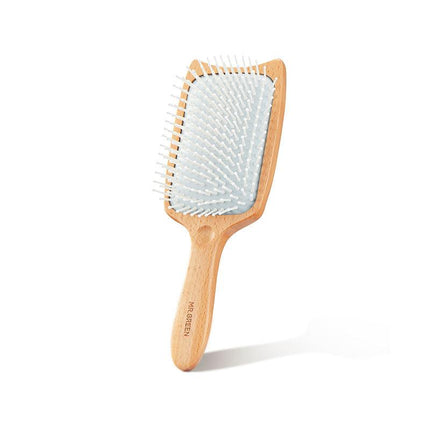 Brosse à cheveux de massage à large planche en bois de hêtre naturel