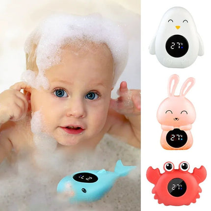 Adorable Cartoon Floating Baby Bath Thermometer with Digital LED Display - Wnkrs