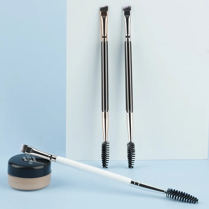 Brosse à sourcils à double extrémité et peigne à cils Outil de maquillage 2 en 1