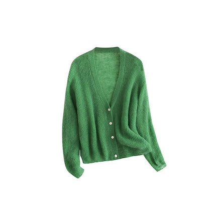 Cardigan douillet en mélange de mohair et de laine pour femme